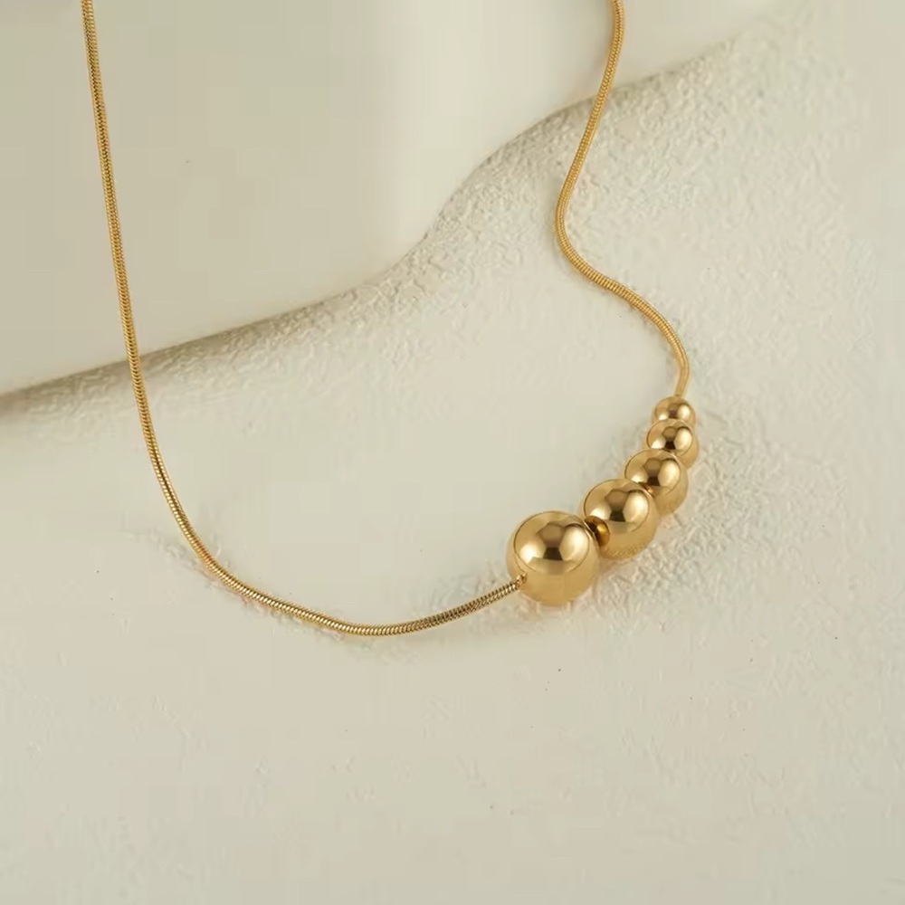 Elegant Tone Gold Necklace - Picture 3 of 4